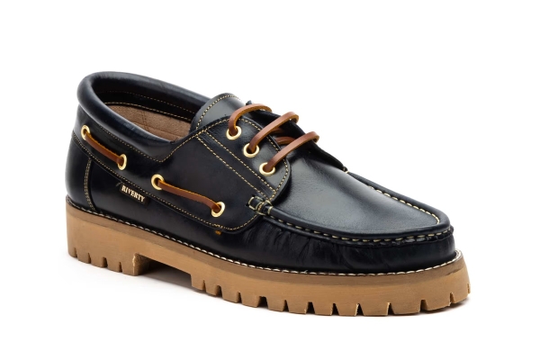 BOOTSSCHUH - RIVERTY NAUTICO - PULL-UP-LEDER | MARINO