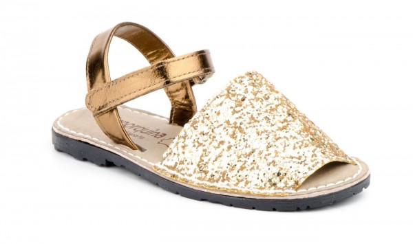 Avarca Menorquina Kinder-Sandale | Glitter-Oro